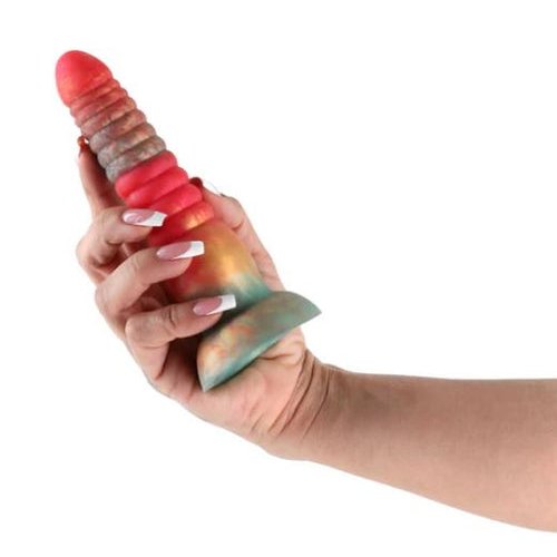 COLOURS STACKED 6IN DILDO RED/GOLD - NSN041201