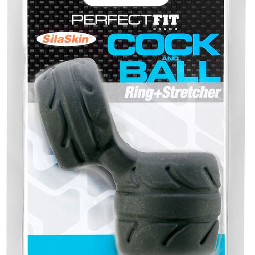 PERFECT FIT SILISKIN COCK & BALL BLACK - PERCR12B