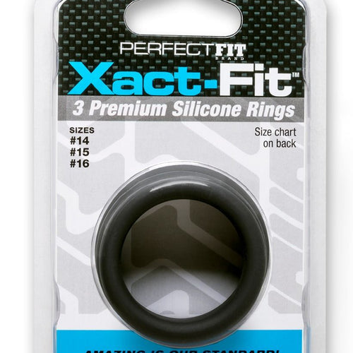 XACT FIT SILICONE RINGS #14 #15 #16 BLACK - PERCR91B