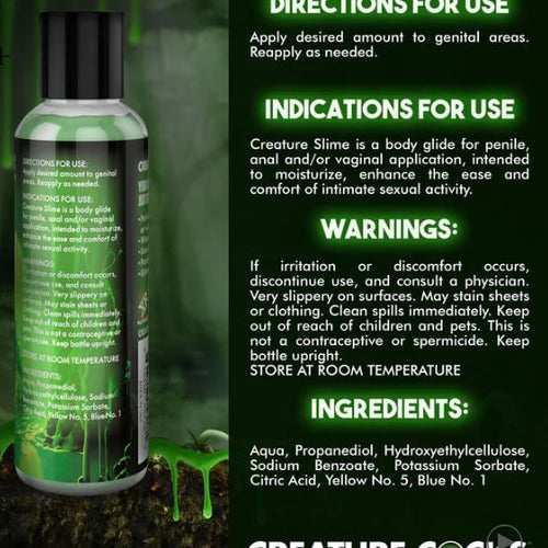 CREATURE COCKS CREATURE SLIME WATER BASED GREEN SLIME LUBE 4OZ - XRAH586