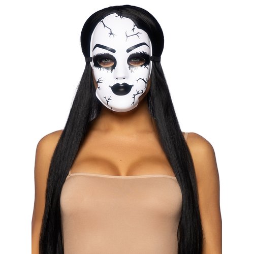 Creepy Porcelain Doll Mask With Strap - A2757     00222