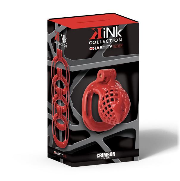 KINK CHASTITY CRIMSON COCK CAGE XS RED - FRKINK002274