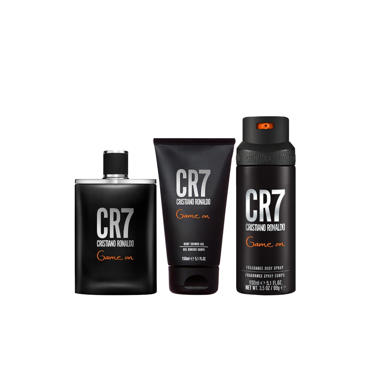 CRISTIANO RONALDO CR7 GAME ON 3PC SET, MEN'S GIFT SET, EDT