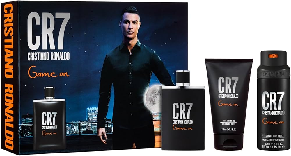 CRISTIANO RONALDO CR7 GAME ON 3PC SET, MEN'S GIFT SET, EDT