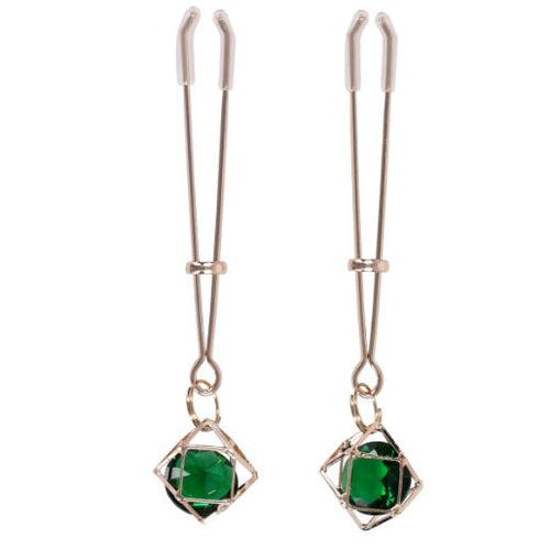 SEX & MISCHIEF INDICA CRYSTAL NIPPLE CLIPS - SS10218
