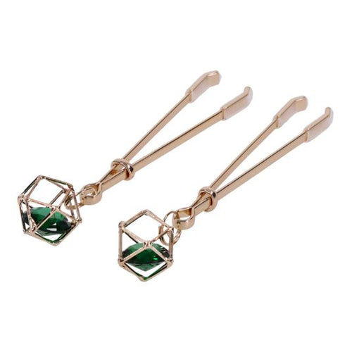 SEX & MISCHIEF INDICA CRYSTAL NIPPLE CLIPS - SS10218
