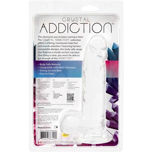 CRYSTAL ADDICTION DONG 8IN - BMS86320