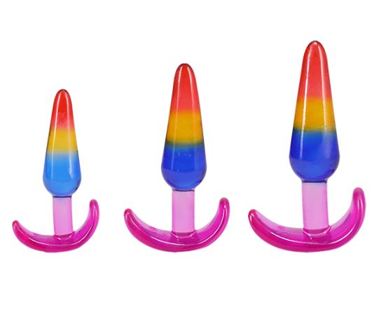 CRYSTAL JELLIES ANAL TRAINET KIT RAIMBOW S-M-L