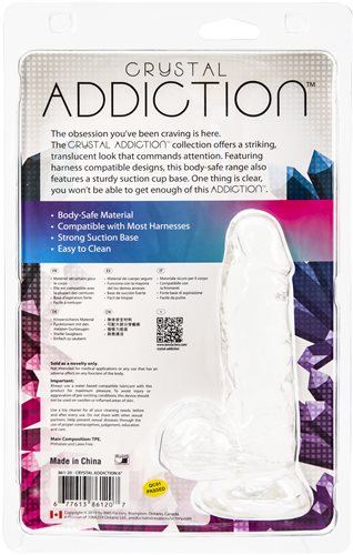 CRYSTAL ADDICTION DONG 6IN - BMS86120