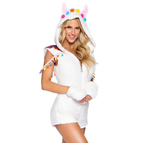 Cuddly Llama Costume With Hood - SK86946   00225