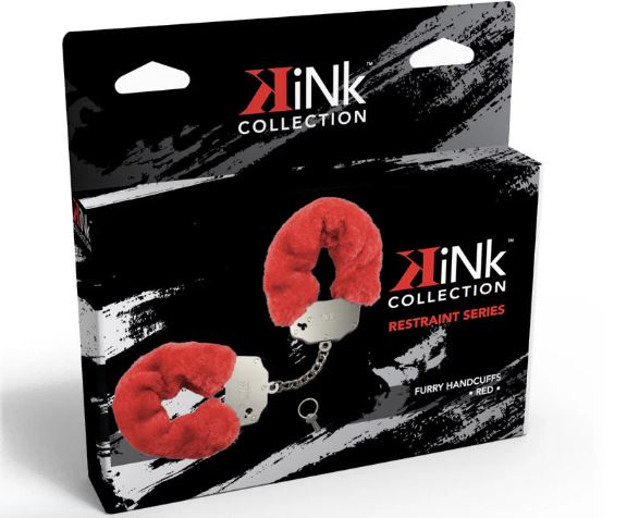 KINK COLLECTION FURRY HANDCUFF RED - FRKINK002003