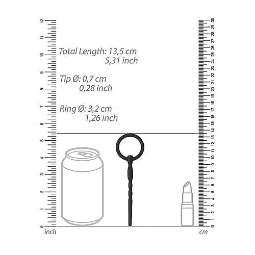 (D) OUCH! SILICONE PENIS PLUG IN/ 7MM - SHTOU595