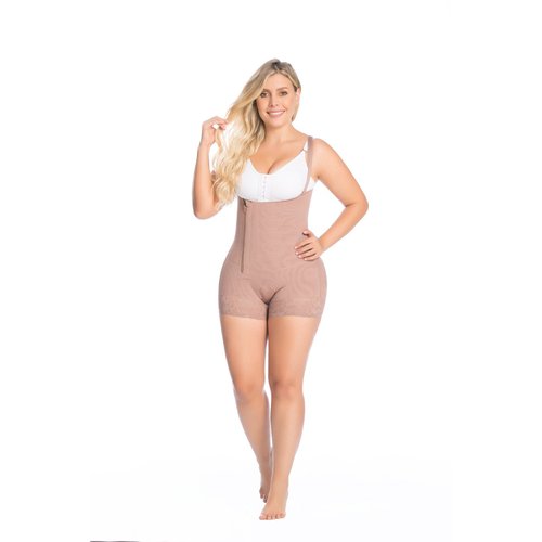 Strapless Braless Body Garment-HipHugger Side Zipper. Offers tummy, waist and natural butt