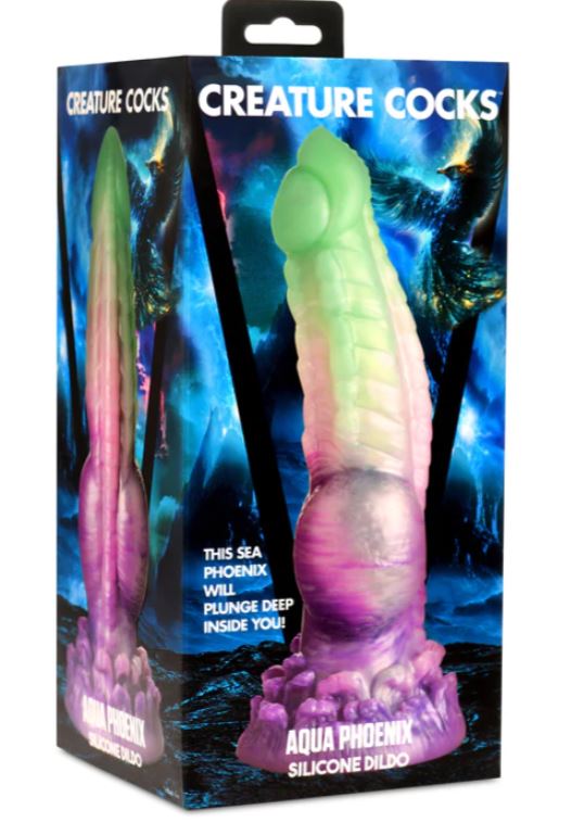 CREATURE COCKS AQUA PHOENIX SILICONE DILDO - XRAH321