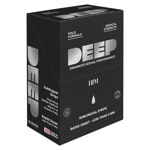 Deep For Him Sublingual Strip Display of 12
