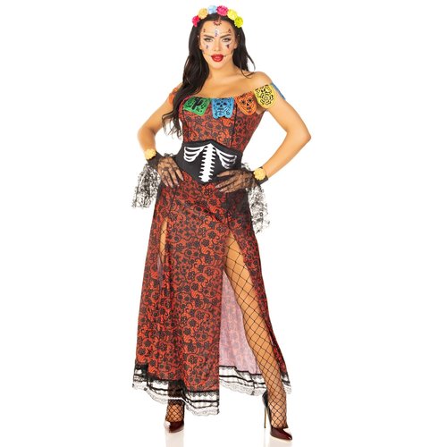 Deluxe Day of the Dead Beauty Costume - 86871     10105