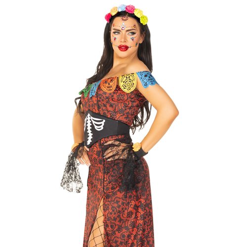 Deluxe Day of the Dead Beauty Costume - 86871     10105