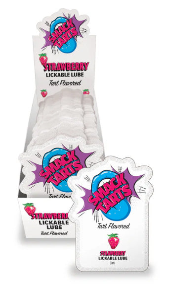 SMACK TARTS LICKABLE MASSAGE OIL 36 PC DISPLAY STRAWBERRY