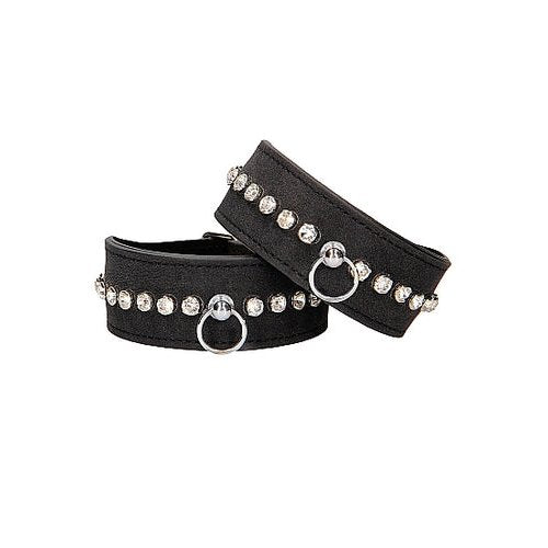 DIAMOND STUDDED WRIST CUFFS - SHTOU570BLK