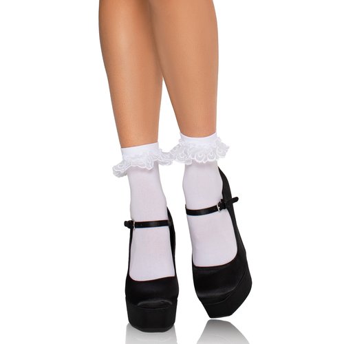Diem Lace Ruffle Anklet Socks - 3013      00122