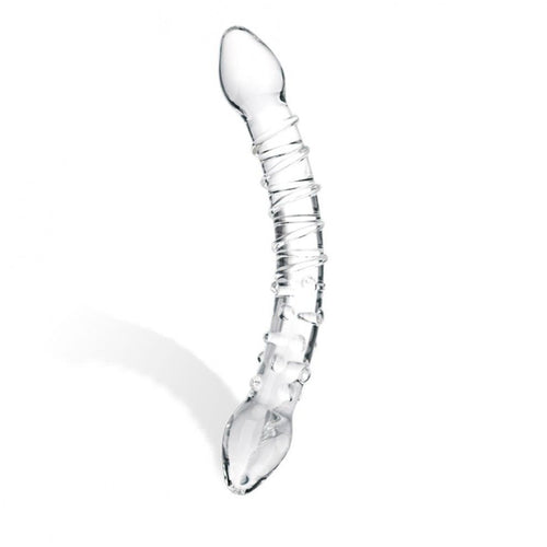 GLAS DOUBLE TROUBLE GLASS DILDO - ELGLAS16