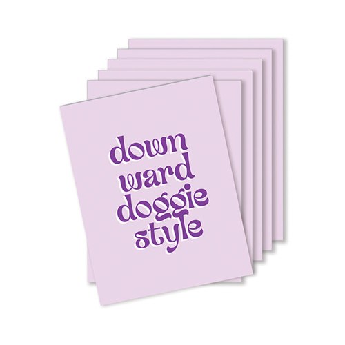 Downward Doggie Naughty Greeting Card -