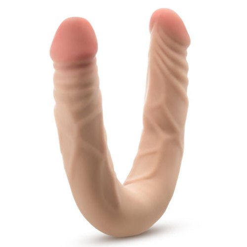 DR SKIN PLUS - 14 POSABLE DOUBLE DONG - BEIGE " - BN39753