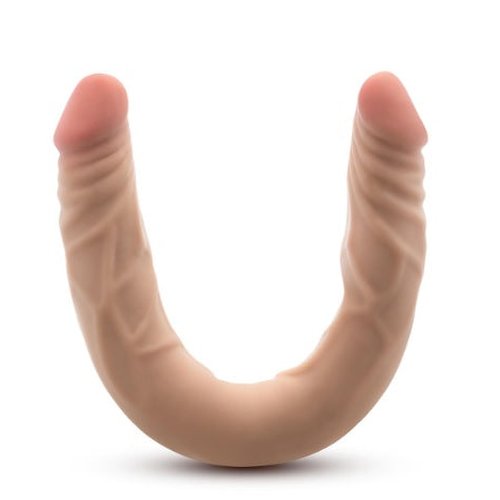 DR SKIN PLUS - 14 POSABLE DOUBLE DONG - BEIGE " - BN39753