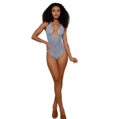 DREAMGIRL PLUS ASHLEY TEDDY ARCTIC BLUE OS - DG14315ARCBOS