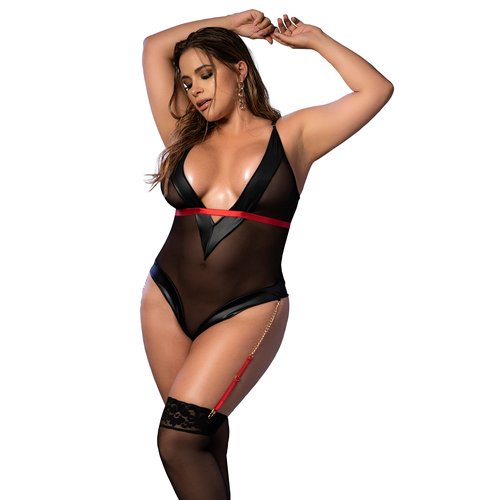The simplicity of this bodysuit is what makes it so powerful. Combination of transparent m