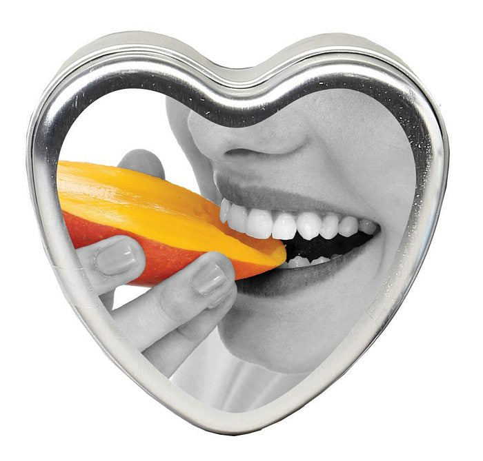CANDLE 3-IN-1 HEART EDIBLE MANGO MARGARITA 4.7 OZ - EBHSCK009