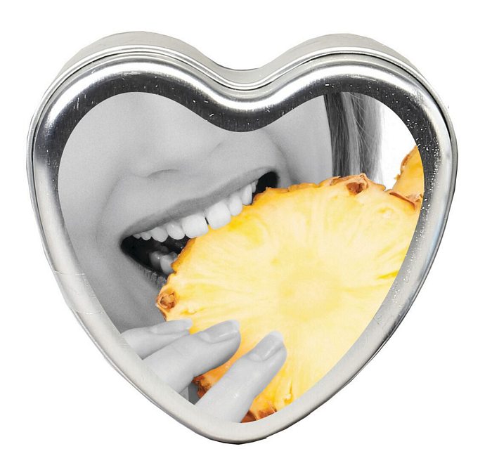 CANDLE 3-IN-1 HEART EDIBLE PINEAPPLE BREEZE 4.7 OZ - EBHSCK011