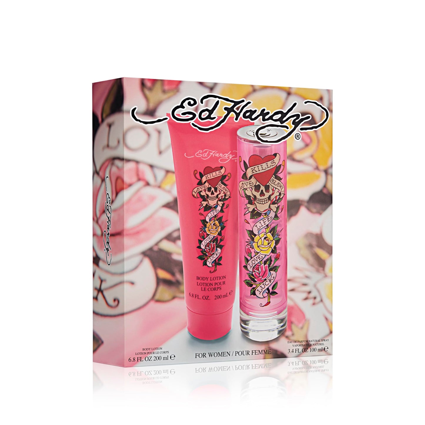 ED HARDY 2PC SET, WOMEN'S GIFT SET, EDP-Pinkfoxxx