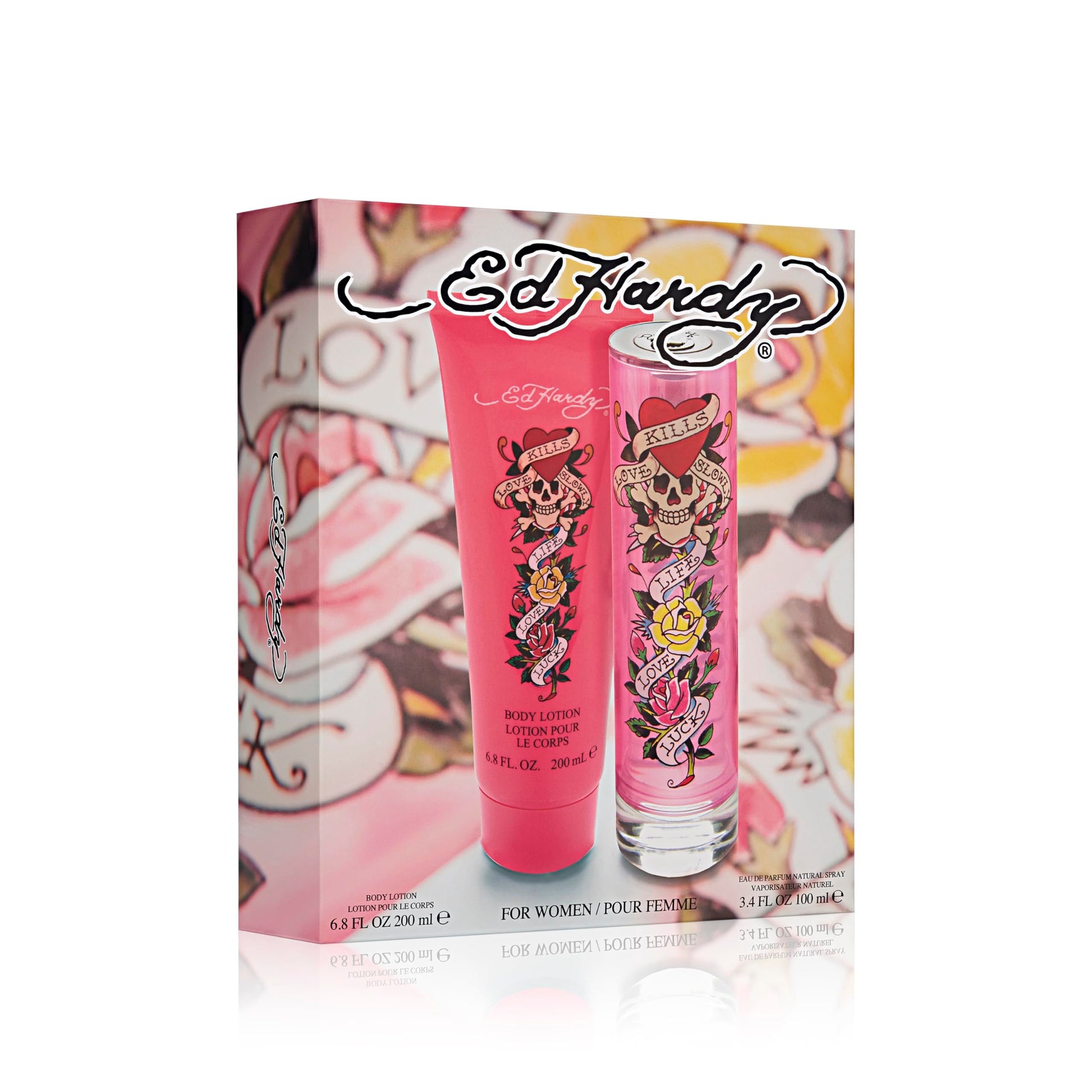 ED HARDY 2PC SET, WOMEN'S GIFT SET, EDP-Pinkfoxxx