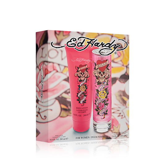 ED HARDY 2PC SET, WOMEN'S GIFT SET, EDP-Pinkfoxxx