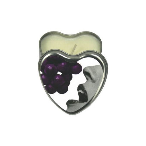 CANDLE 3-IN-1 HEART EDIBLE GRAPE 4.7 OZ - EBHSCK007