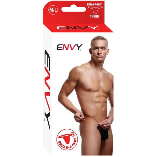 ENVY BREAK-A-WAY THONG BLACK M/L - XGBLE035BLKML