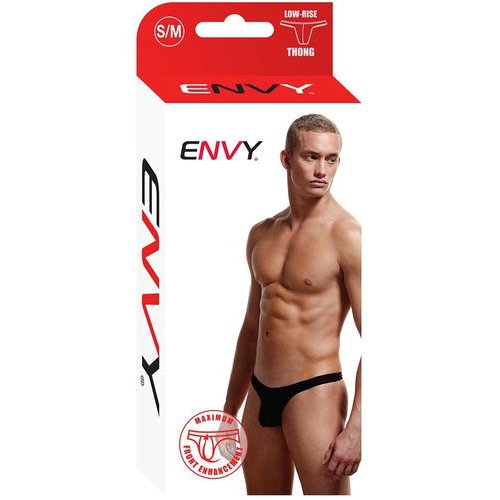 ENVY LOW RISE THONG BLACK S/M - XGBLE034BLKSM