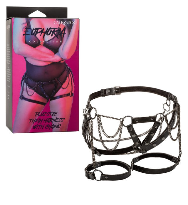 EUPHORIA THIGH HARNESS W/ CHAINS PLUS SIZE - SE310221