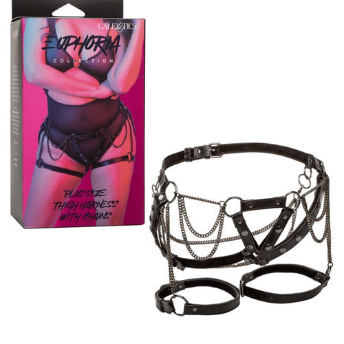 EUPHORIA THIGH HARNESS W/ CHAINS PLUS SIZE - SE310221