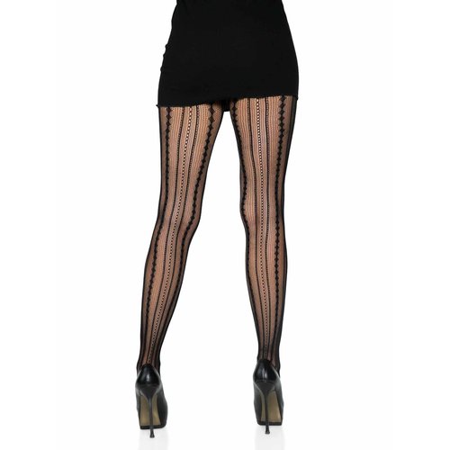 Eve Vintage Pinstripe Net Tights - 9649      00122