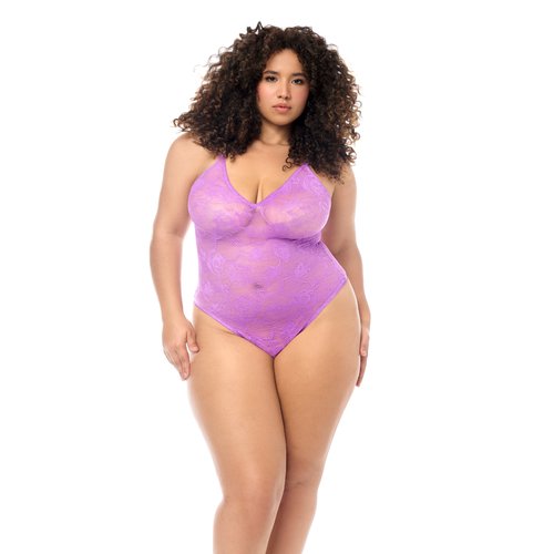 An effortless one-piece crafted in soft lace, featuring adjustable straps and a hook amp
