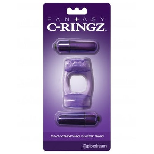 FANTASY C RINGZ DUO VIBRATING SUPER RING PURPLE - PD586312