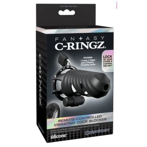 FANTASY C RINGZ VIBRATING COCK BLOCKER BLK - PD597123