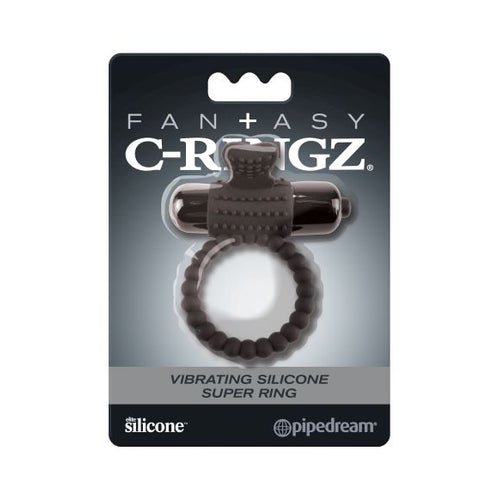 FANTASY C RINGZ VIBRATING SILICONE SUPER RING BLACK - PD596623