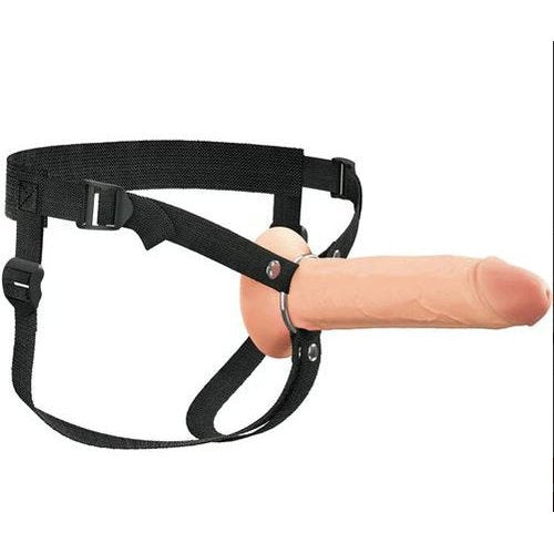 FANTASY X-TENSIONS ELITE 8IN SILICONE HOLLOW STRAP-ON DUAL DENSITY - LIGHT - PD416021