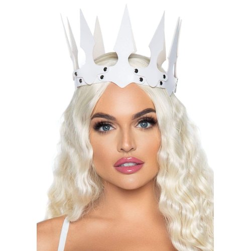 Faux Leather Spiked Crown - 2774      00122