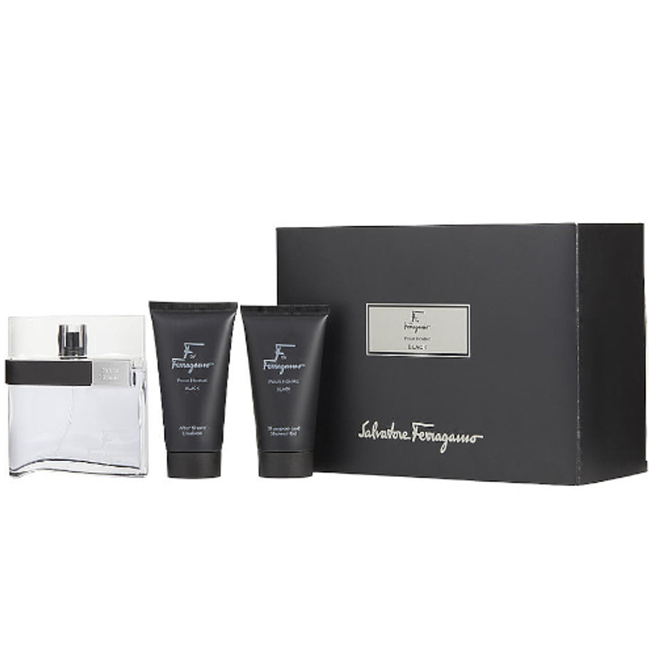 FERRAGAMO F BLACK 3PC SET, MEN'S PERFUME, EDP-Pinkfoxxx