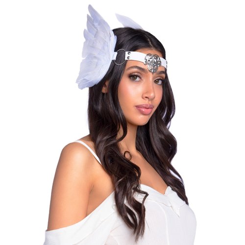 Filigree Medallion Feather Headband - A2914     00222