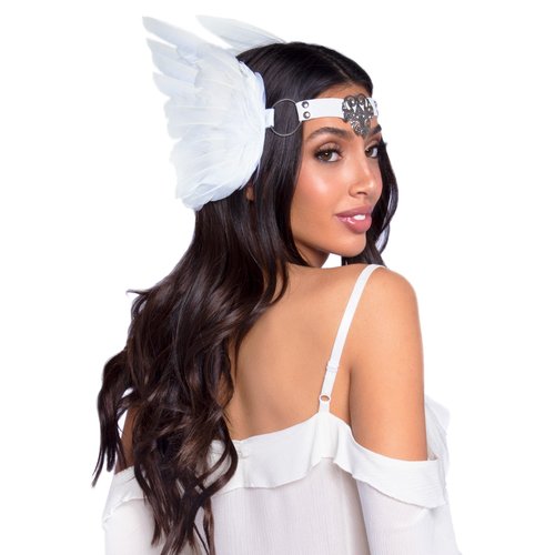 Filigree Medallion Feather Headband - A2914     00222